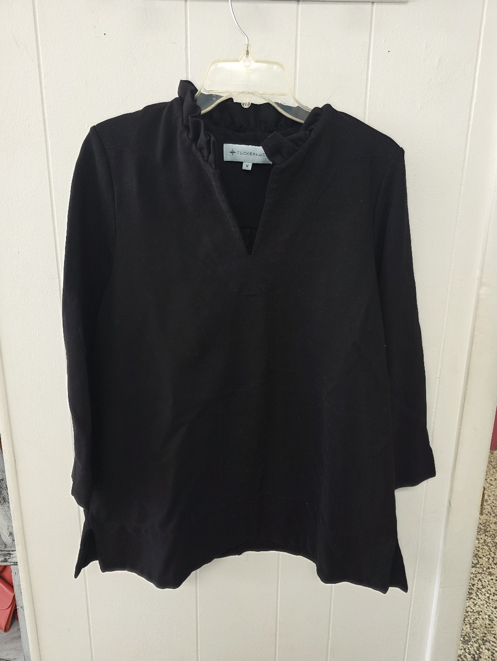 Tuckernuck Sz Med Black Dress Tunic Guc - Picture 2 of 5